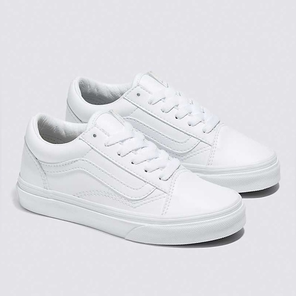 Vans Shoes - Vans Old Skool Classic Tumble - White Leather
